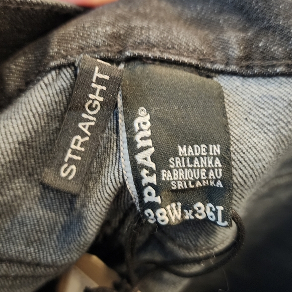 NWT Prana 38×36 Feener slim straight black jeans - Picture 13 of 16